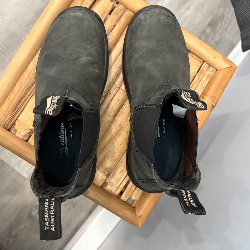 Blundstone Men's Black Steel Toe Work Boots - Picture 8 of 15